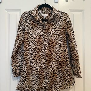 Chico's Leopard Print Button Down Shirt